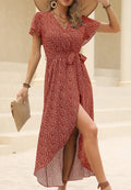Mini Floral Print Wrap Dress