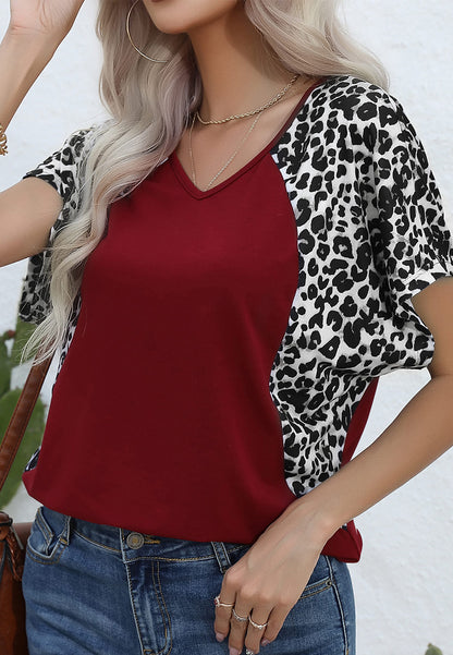 Camiseta de manga raglán con bloques de color