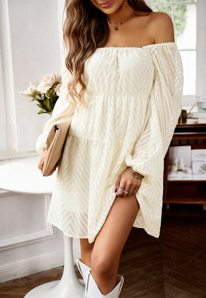 Chevron Pattern Square Neck Dress