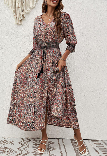 Tribal Print Button Down Dress
