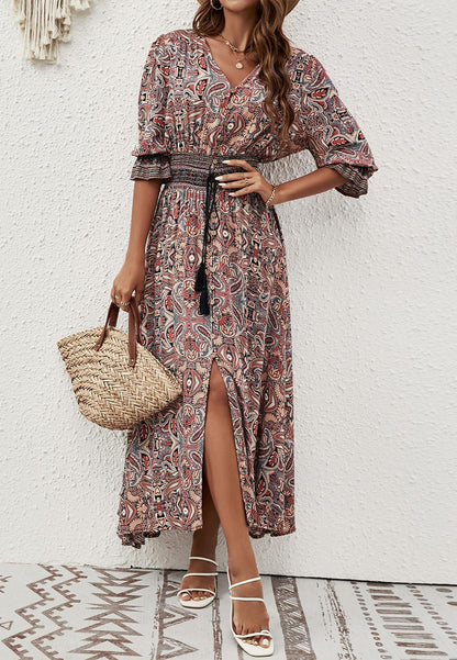 Tribal Print Button Down Dress