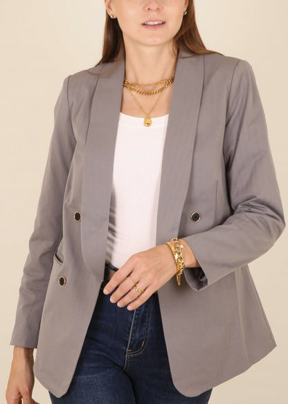 Blazer cruzado con solapa