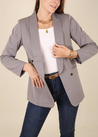 Blazer cruzado con solapa