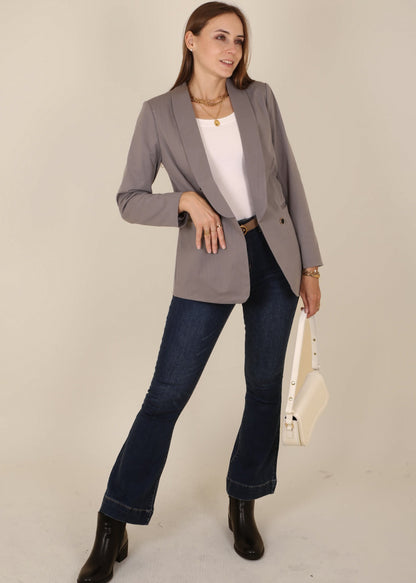 Blazer cruzado con solapa