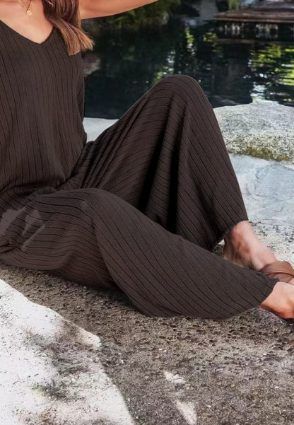 Lined Print Cami Jumpsuit Dress