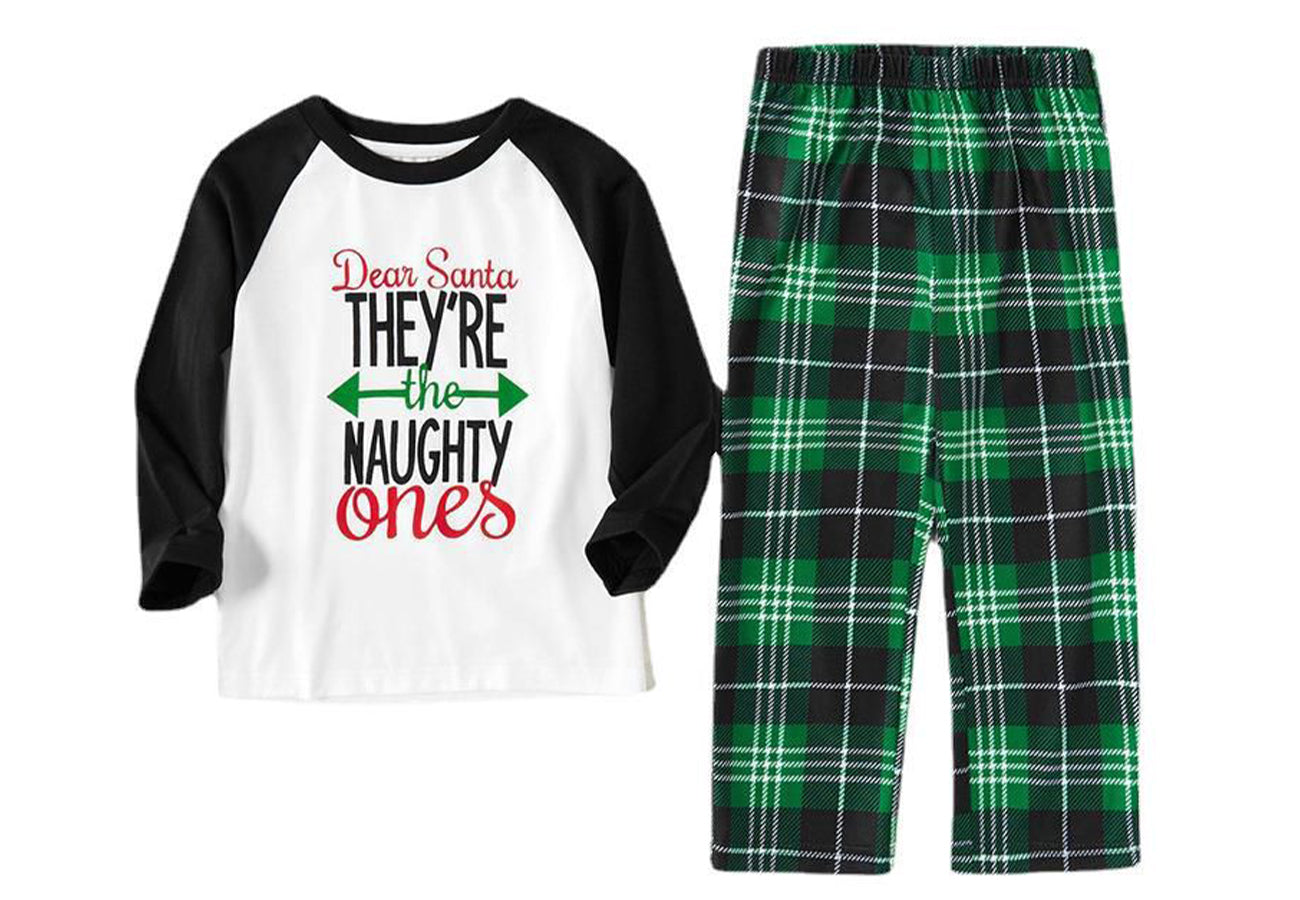Baseball Tee and Plaid Pants Set