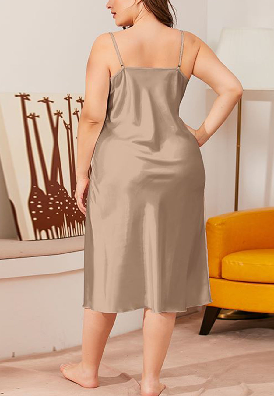 Vestido camisero con cuello vuelto de talla grande