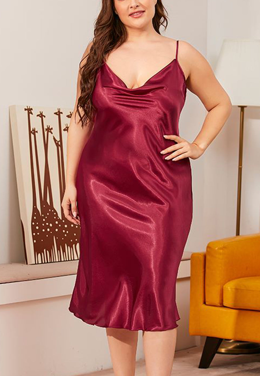 Vestido camisero con cuello vuelto de talla grande