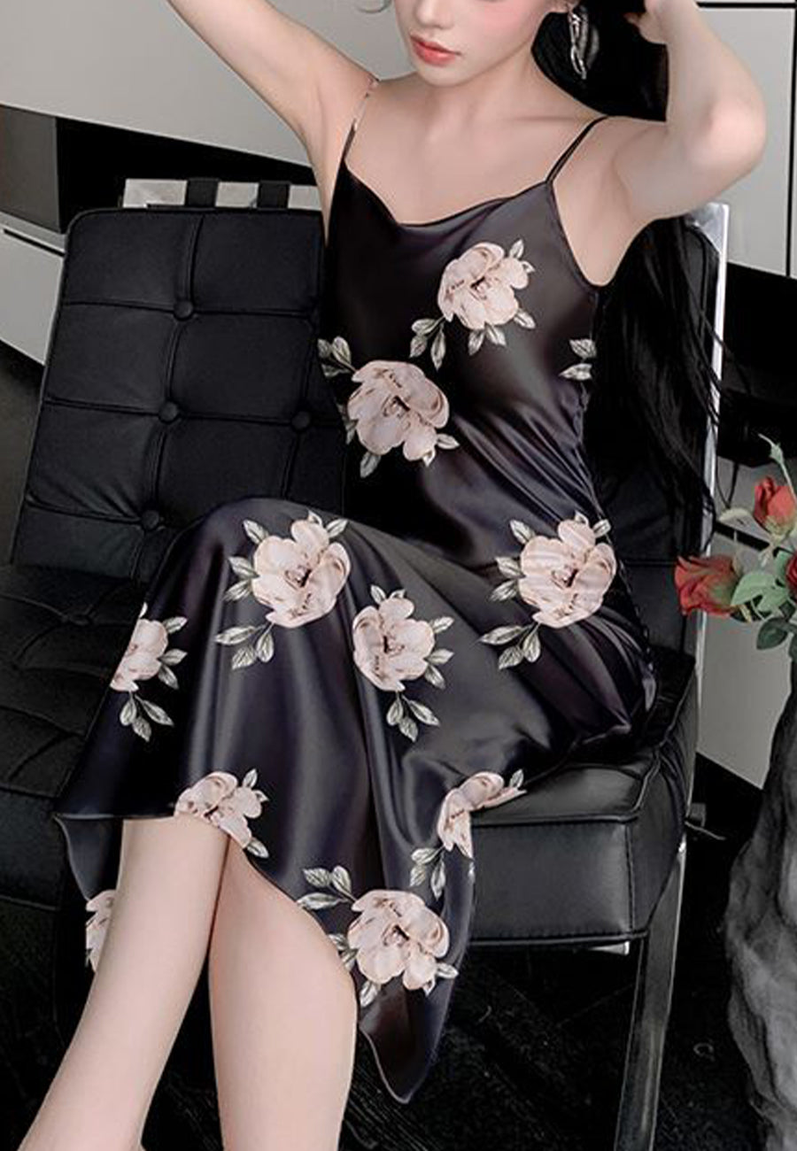 Floral Print Slip Midi Dress