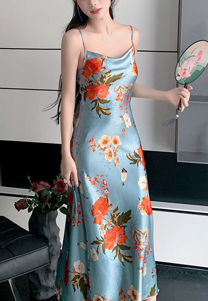 Vestido midi con estampado floral