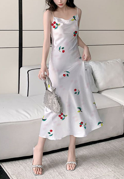 Vestido midi con estampado floral