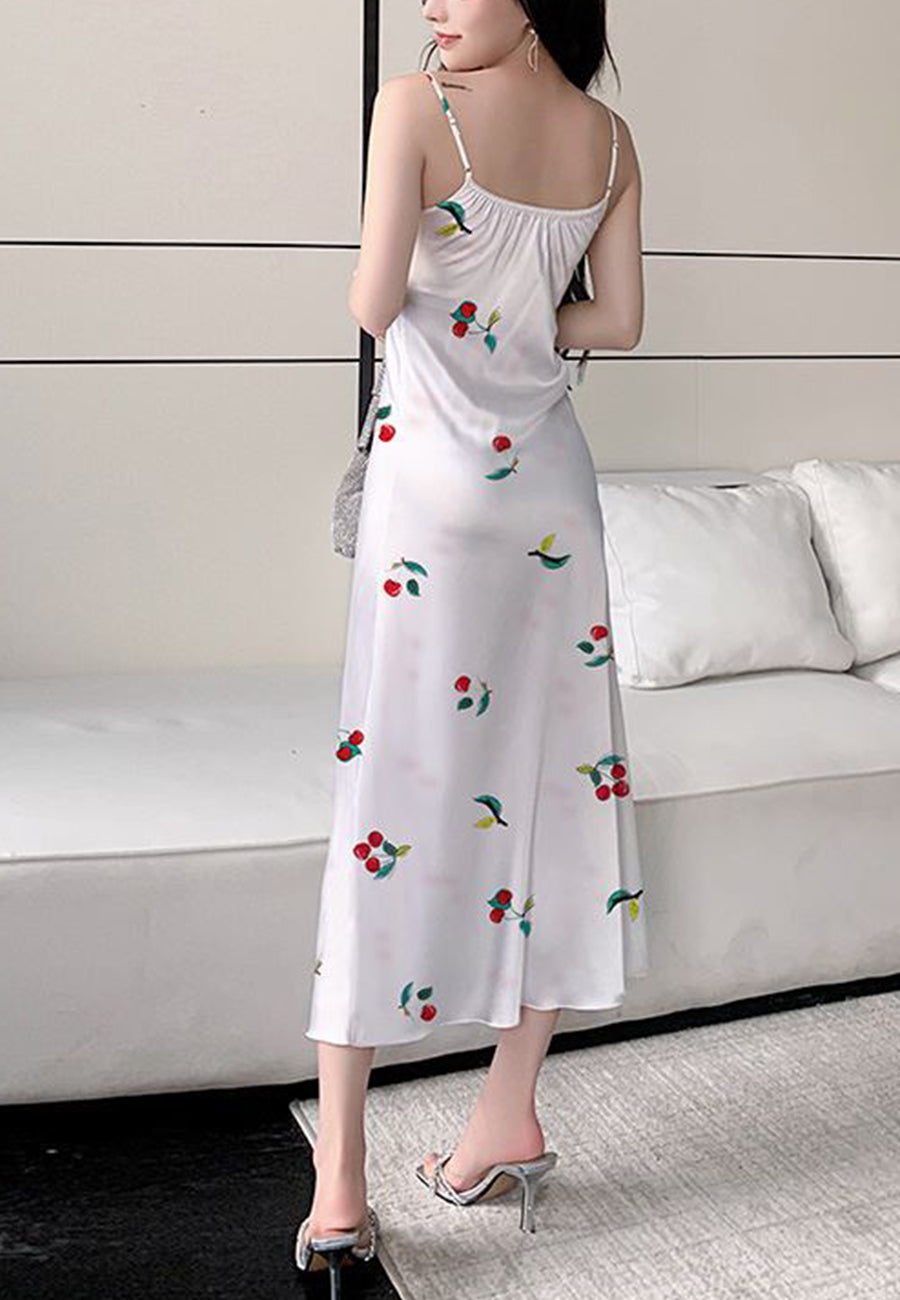 Vestido midi con estampado floral