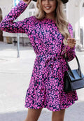 Printed Gigot Sleeve Dress