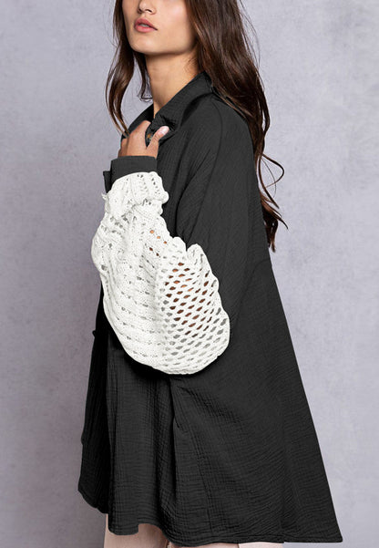 Textured Drop Shoulder Shirt