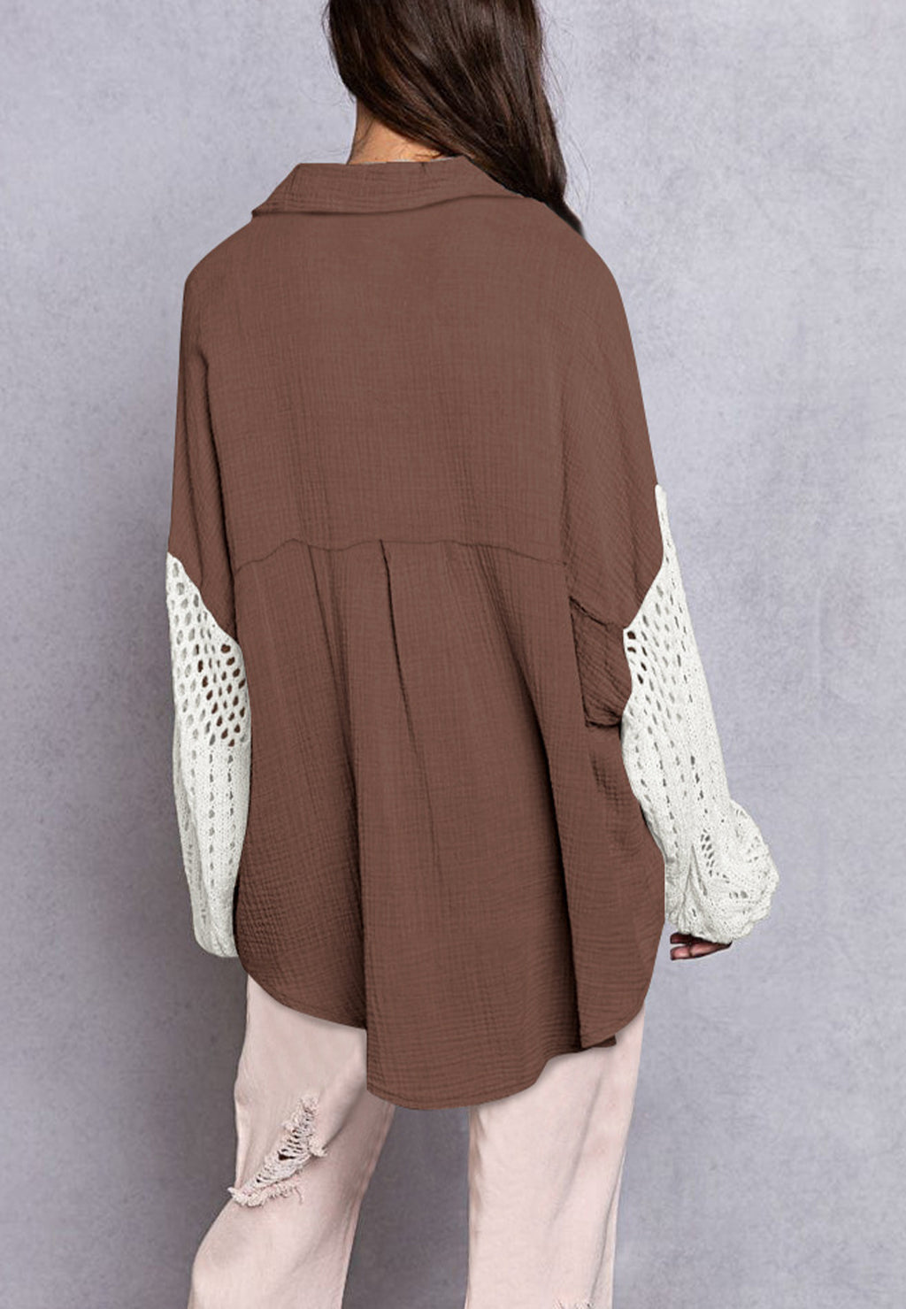 Camisa texturizada con hombros caídos