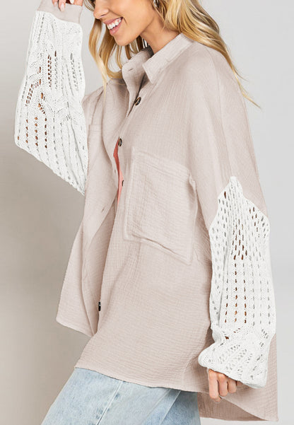 Textured Drop Shoulder Shirt