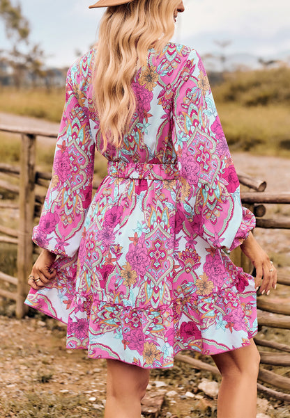 Paisley Floral Print Dress