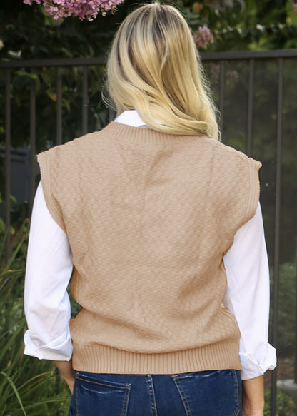 Geometric Pattern Pastel Sweatervest