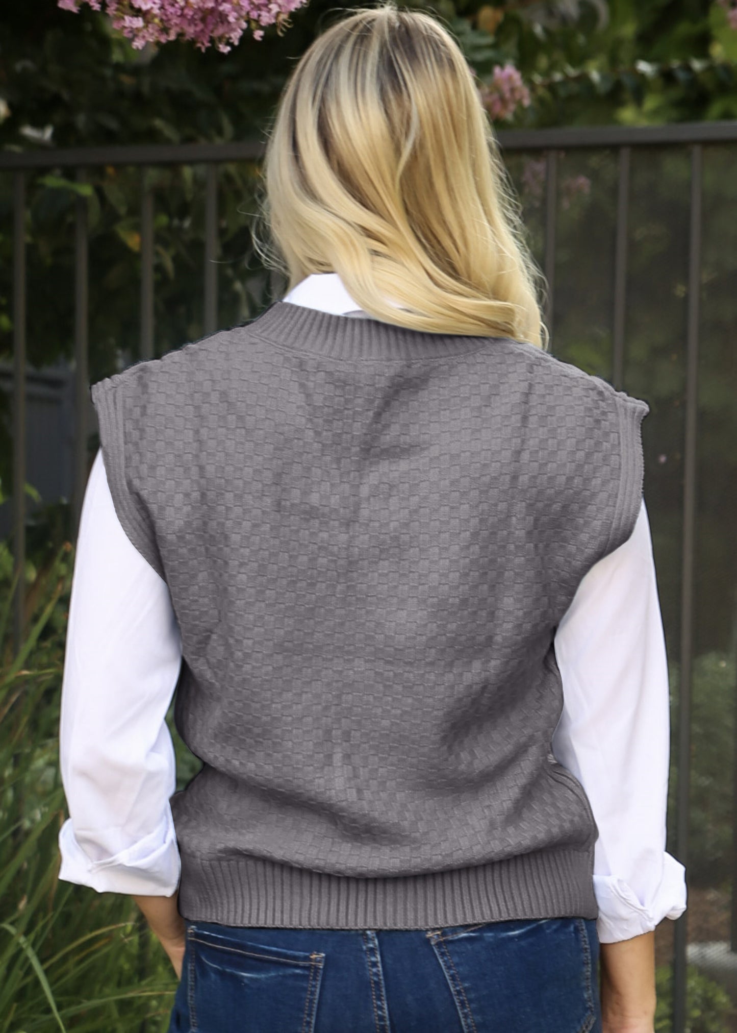 Geometric Pattern Pastel Sweatervest