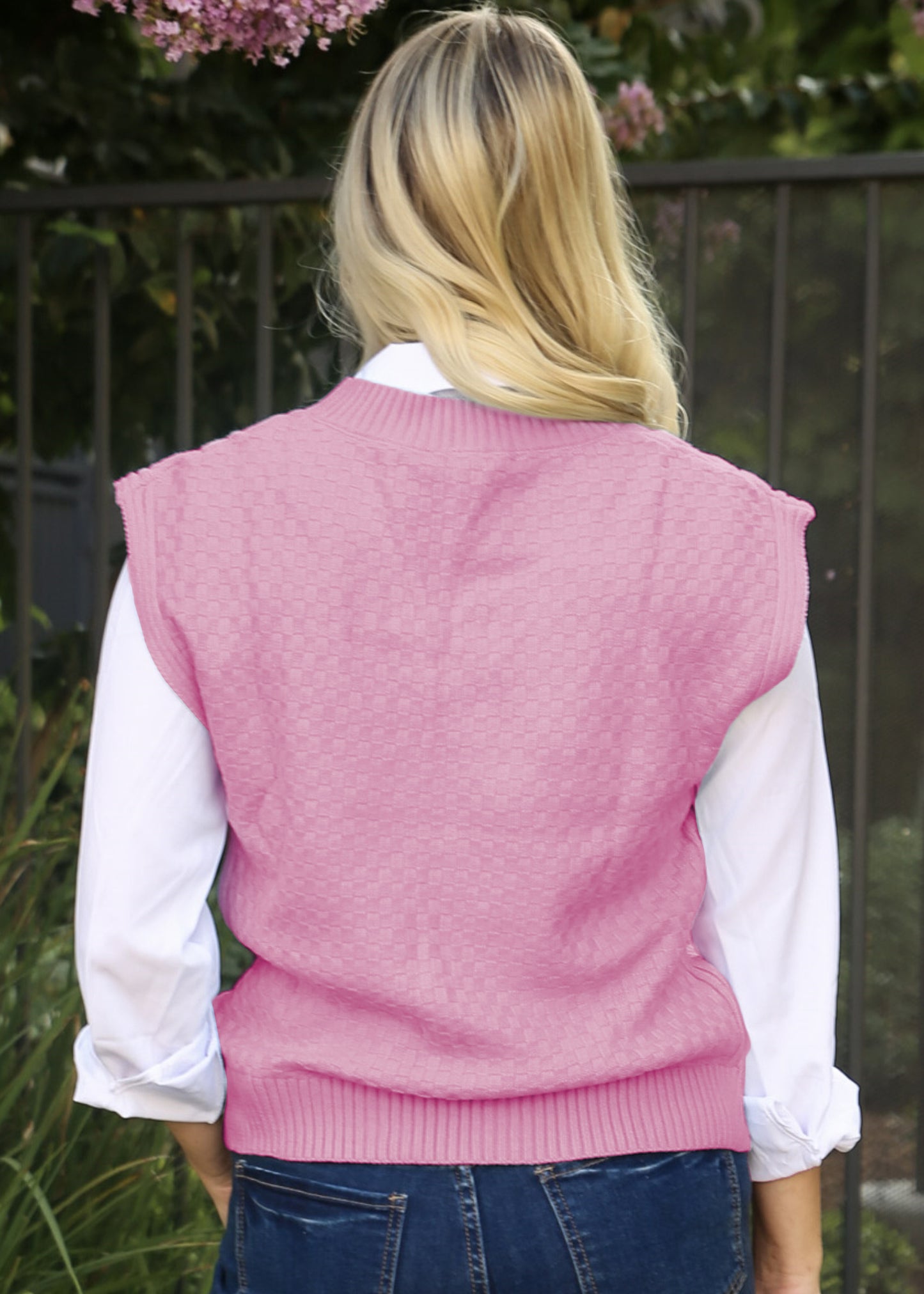 Geometric Pattern Pastel Sweatervest