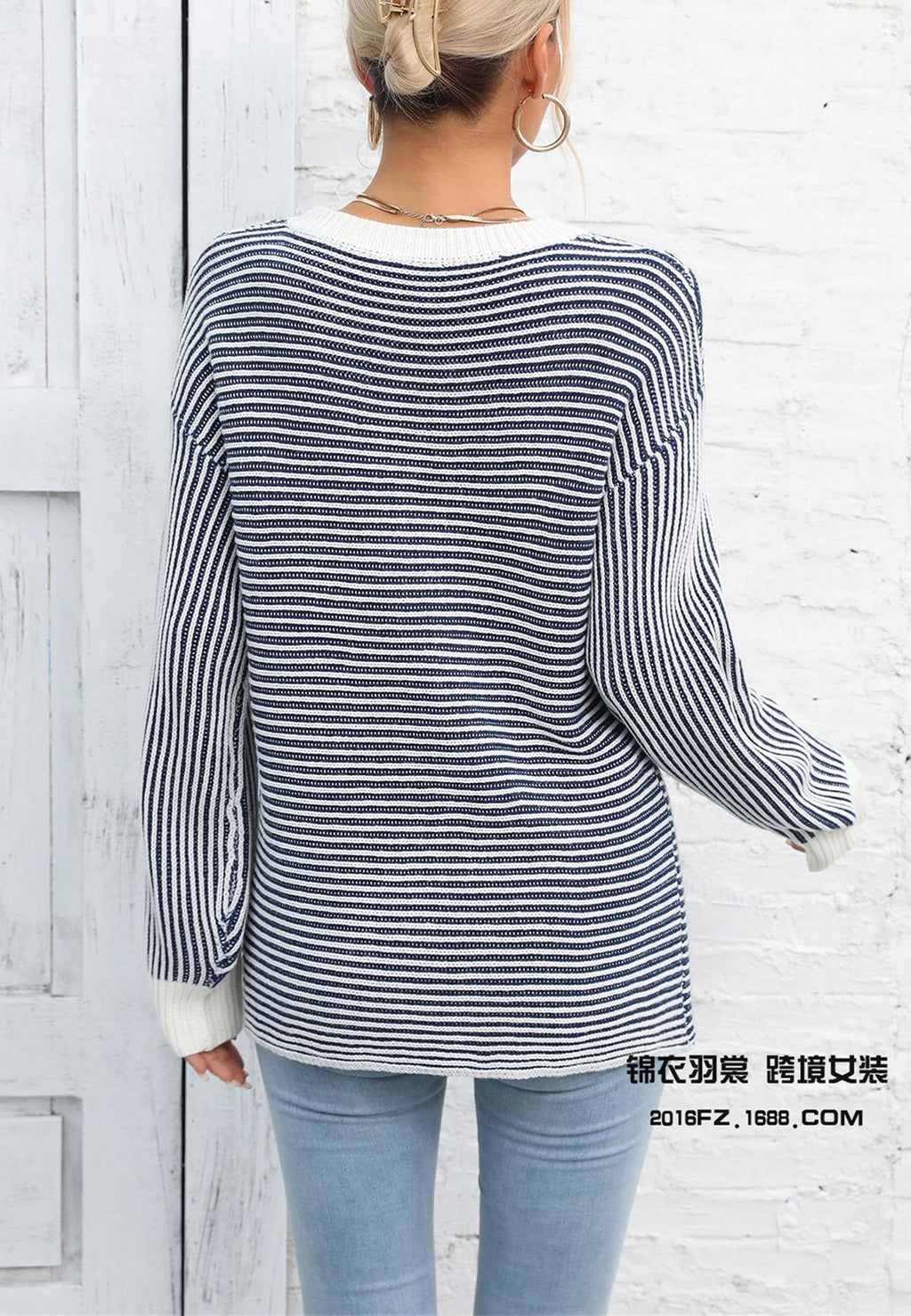 Classic Striped Pattern Sweater