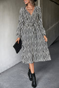 Animal Print Surplice Dress