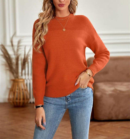 Texture Detailed Crew Neck Sweater