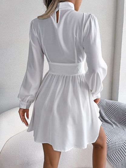 Mock Neck Cutout Front Dress
