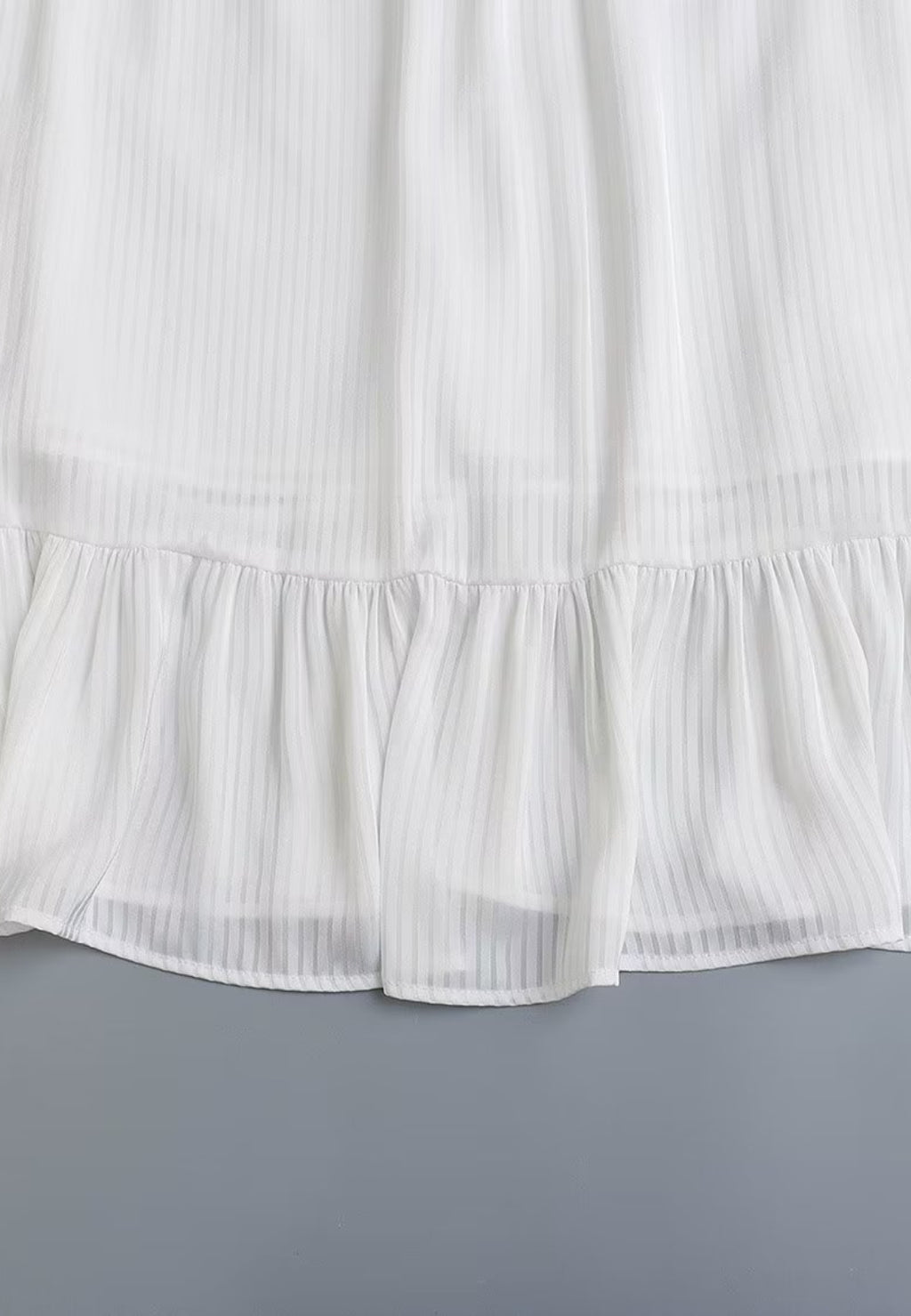 V Neck Long Puff Sleeve Dress