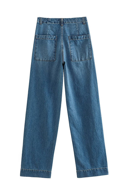 High Waist Classic Straight Jeans