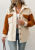 Chaqueta con bolsillos en contraste de dos tonos