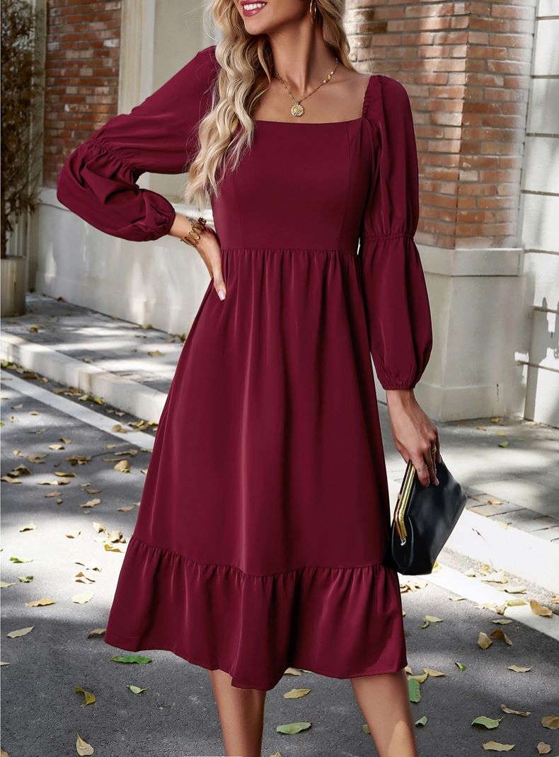 Double Puff Sleeve Dress
