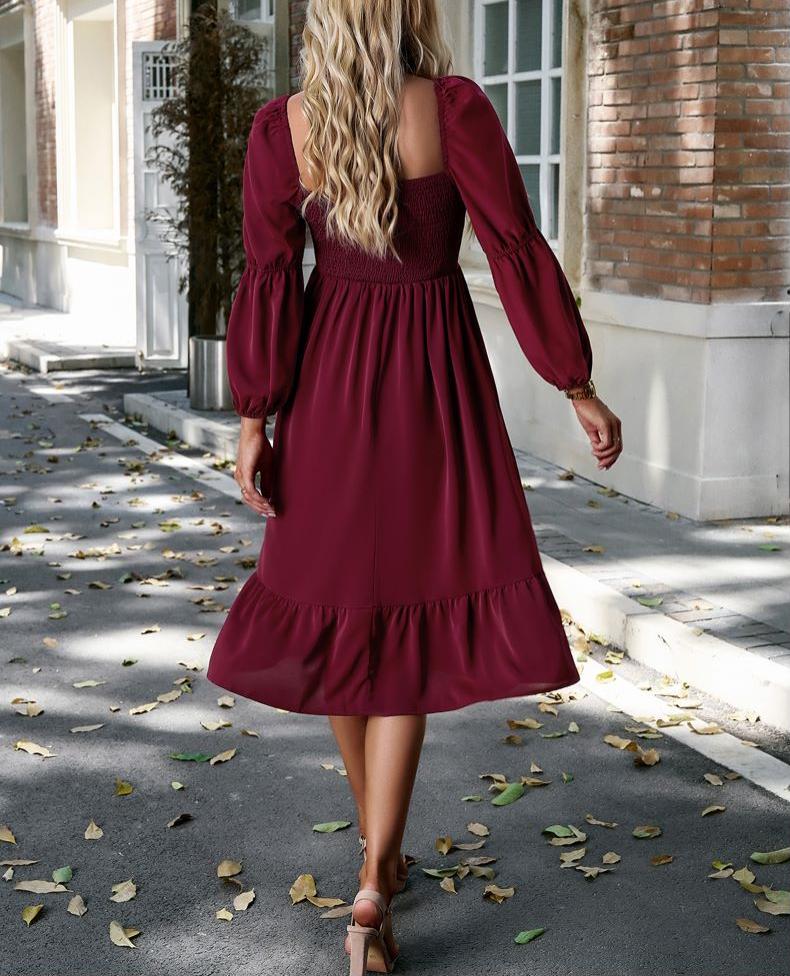 Double Puff Sleeve Dress