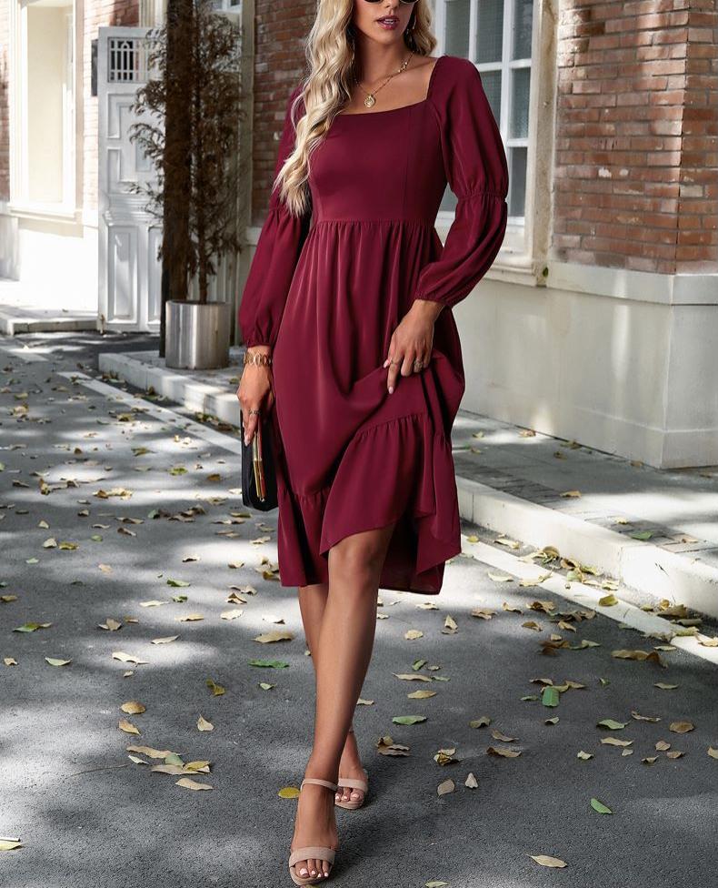 Double Puff Sleeve Dress