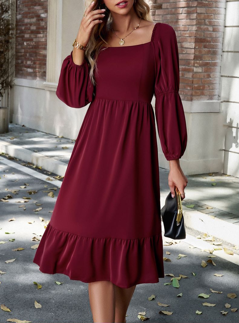Double Puff Sleeve Dress