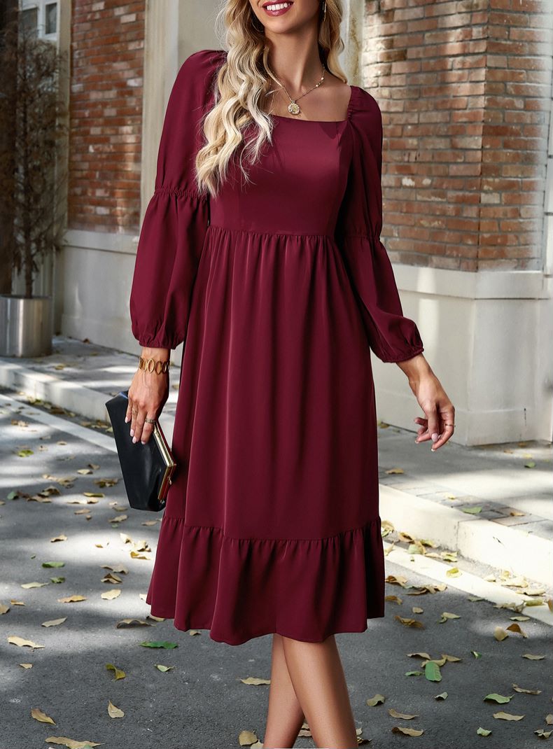 Double Puff Sleeve Dress