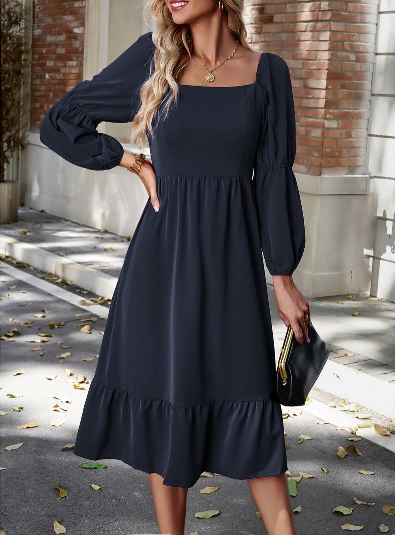 Double Puff Sleeve Dress