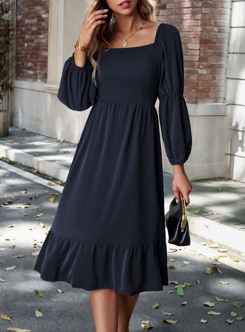 Double Puff Sleeve Dress
