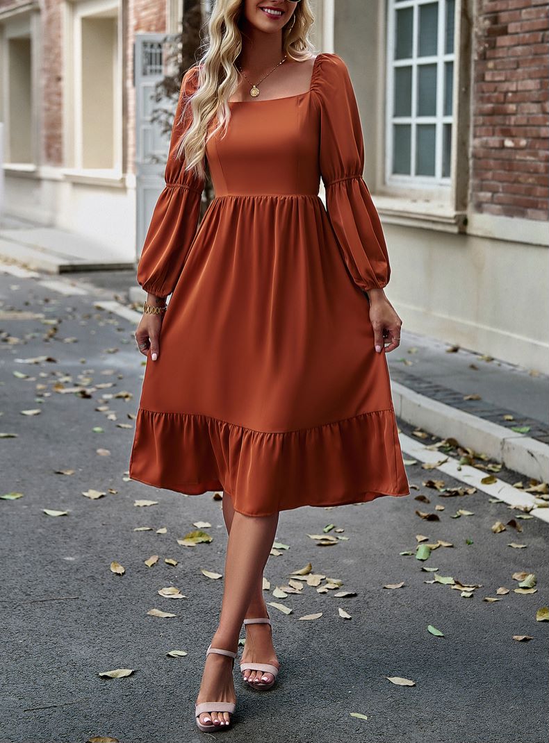 Double Puff Sleeve Dress