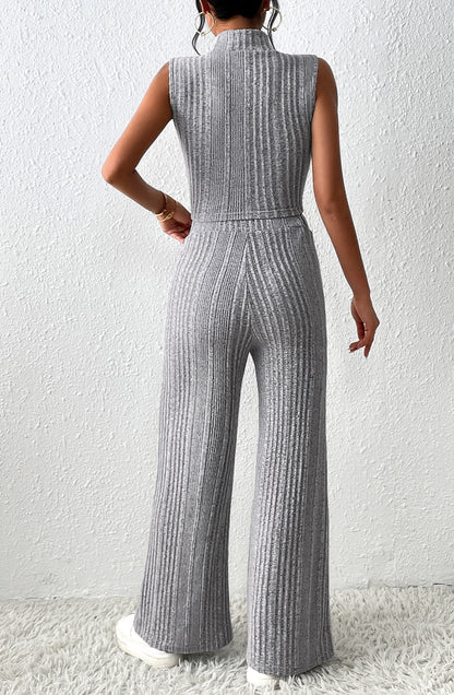 Textured Knit Top and Pants Coordinates