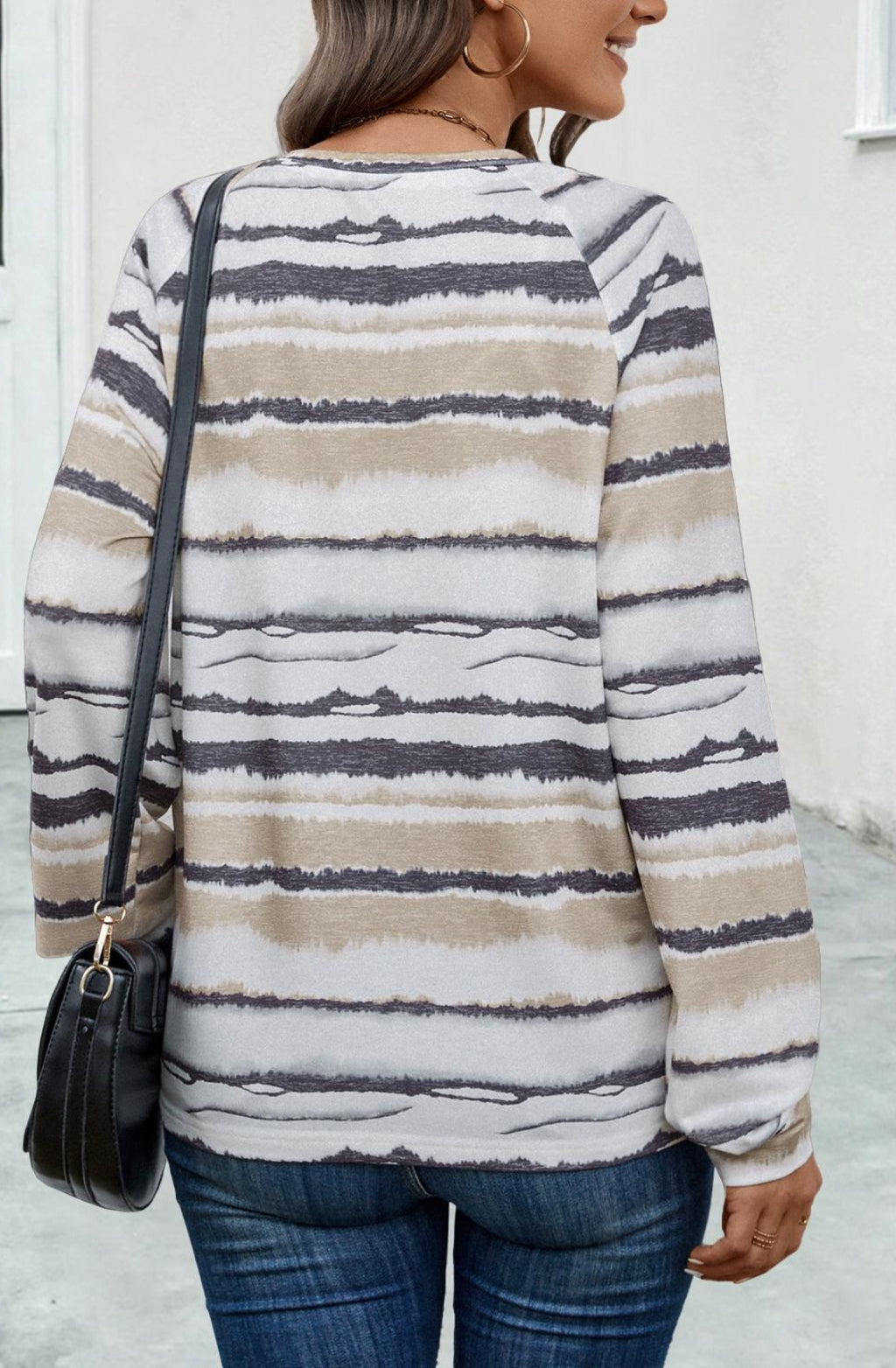 Abstract Striped Dye Sweater