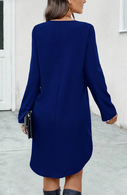 Zip Front Tunic Dress