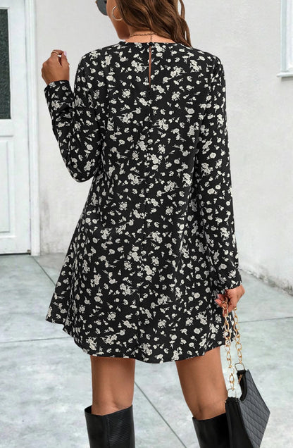 Vestido recto con estampado floral