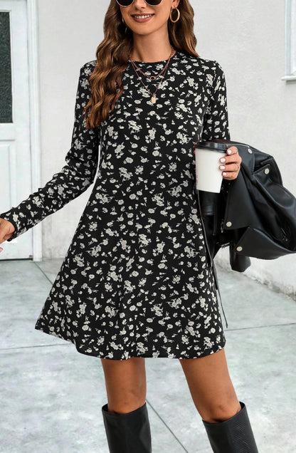Vestido recto con estampado floral