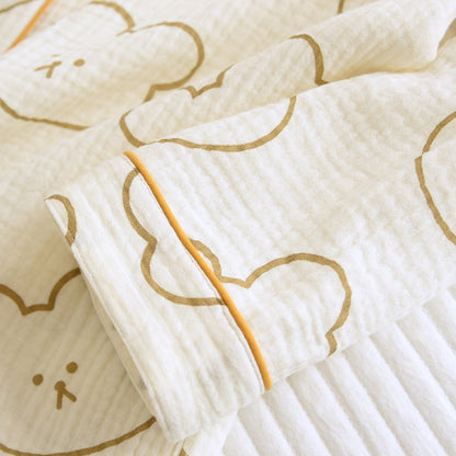 Bear Pattern Textured Pajama Coordinates