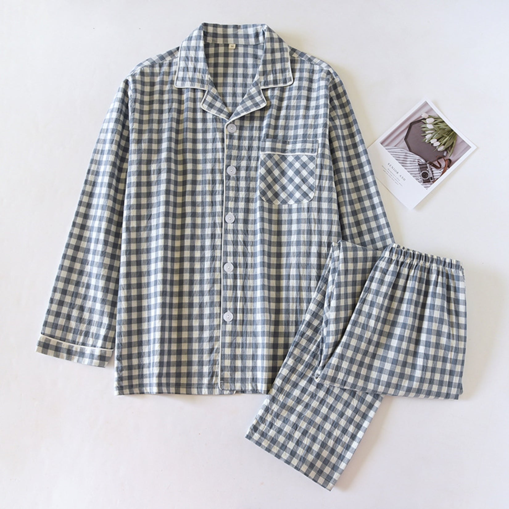 Classic Gingham Print Pajama Coordinates