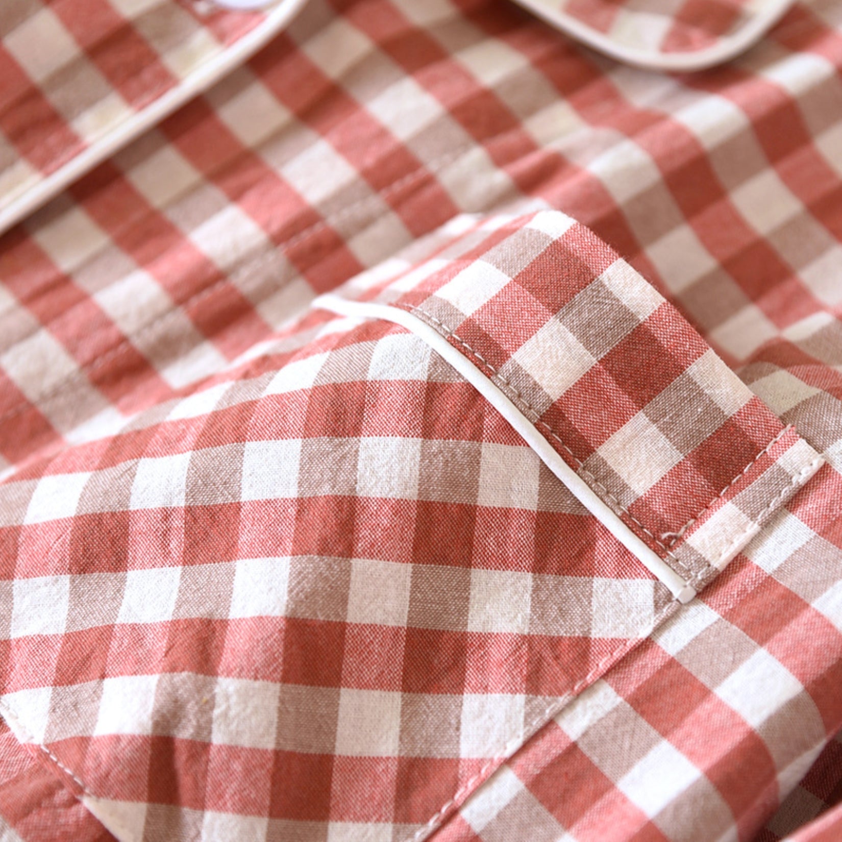 Classic Gingham Print Pajama Coordinates