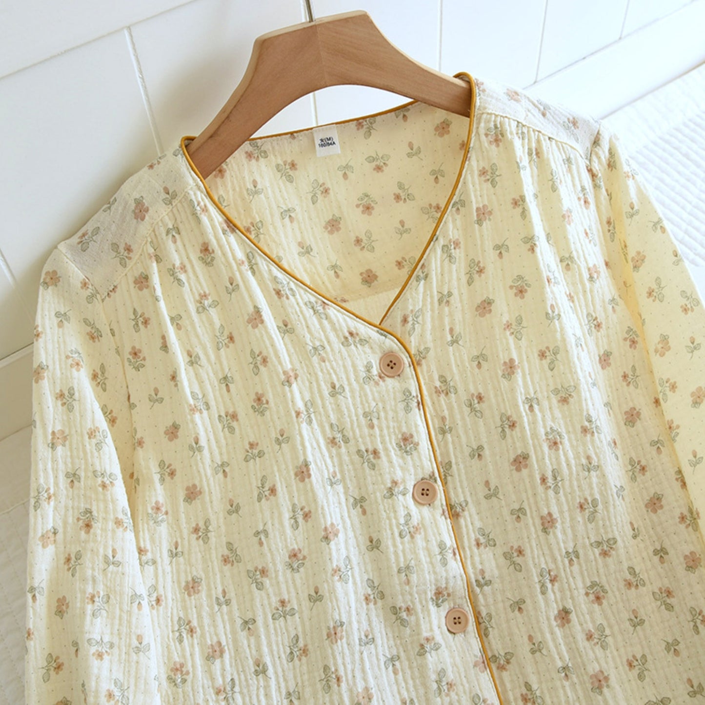 Textured Floral Print Pajama Coordinates