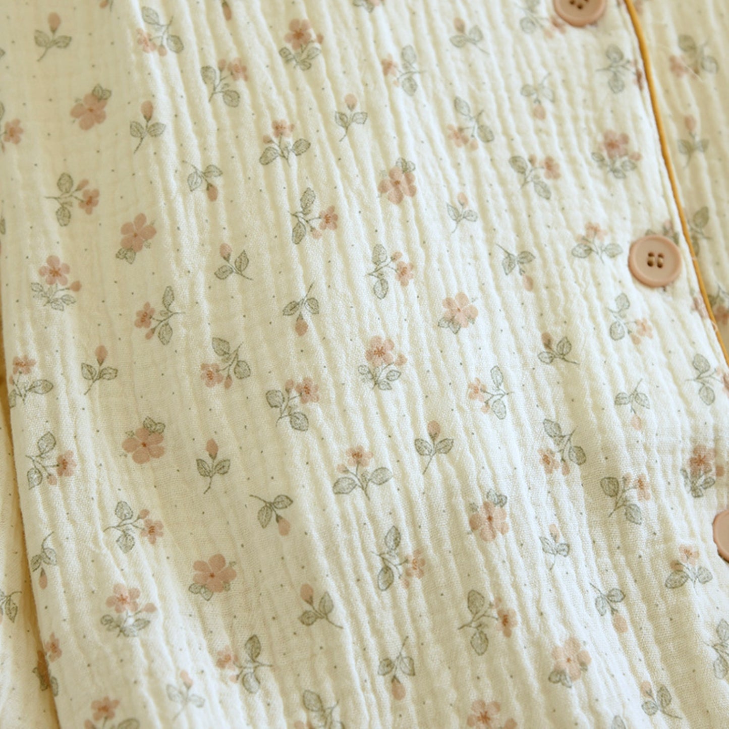 Textured Floral Print Pajama Coordinates