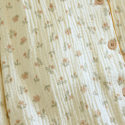 Textured Floral Print Pajama Coordinates
